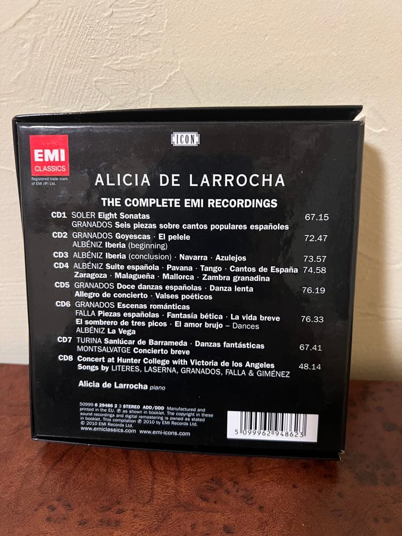 アリシア・デ・ラローチャ 完全EMI録音集 8CDセット　クラシックCD