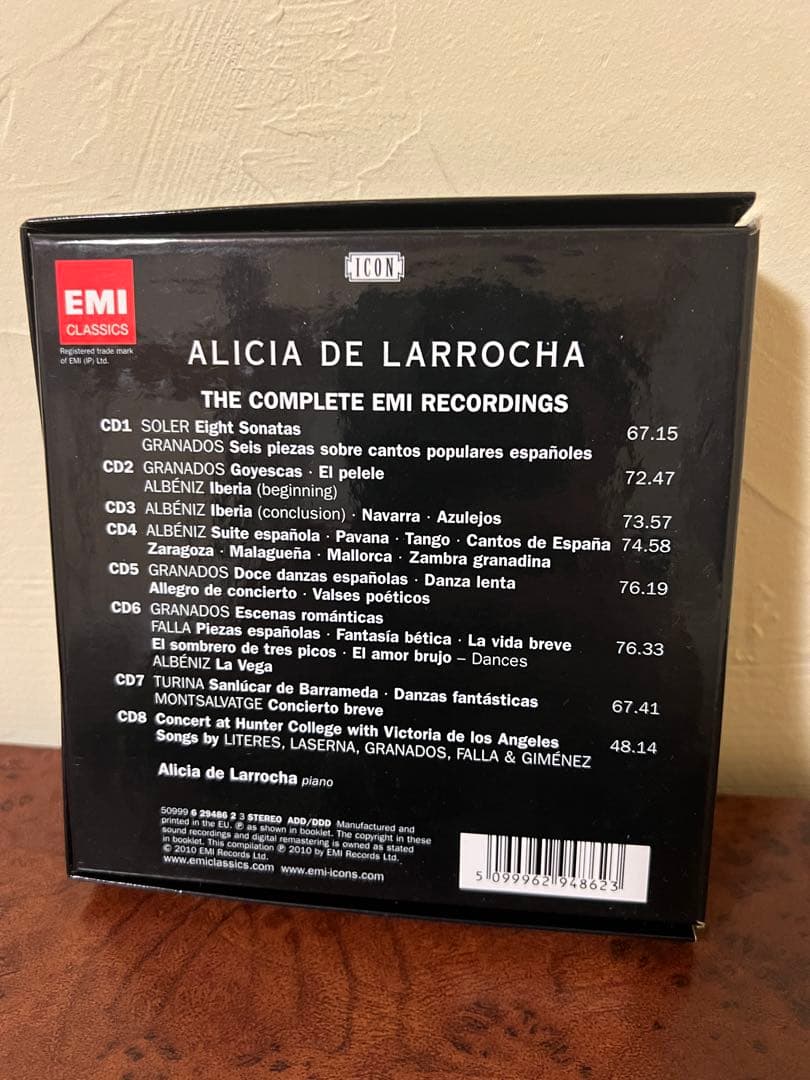 アリシア・デ・ラローチャ 完全EMI録音集 8CDセット　クラシックCD