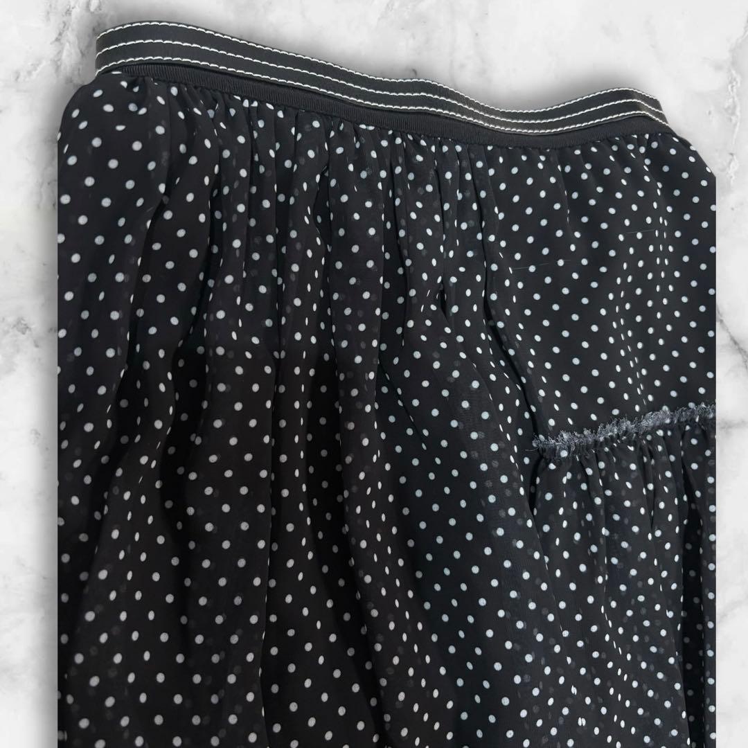 【LOEWE】ロエベ アシンメトリードットロングスカート32 XS