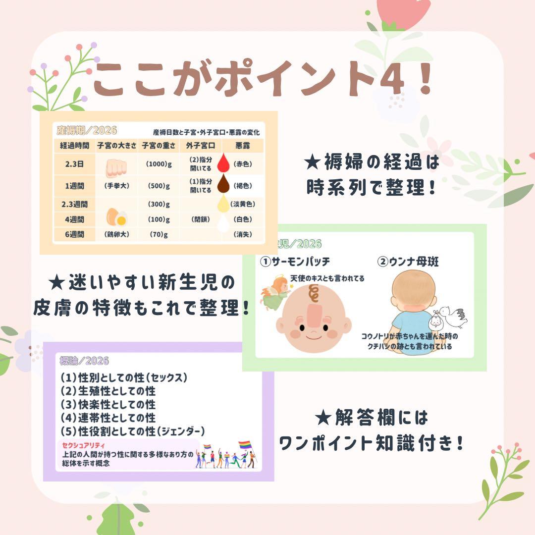 最新版｜助産師学校受験｜基礎対策カード｜713問236枚｜ファイル付き