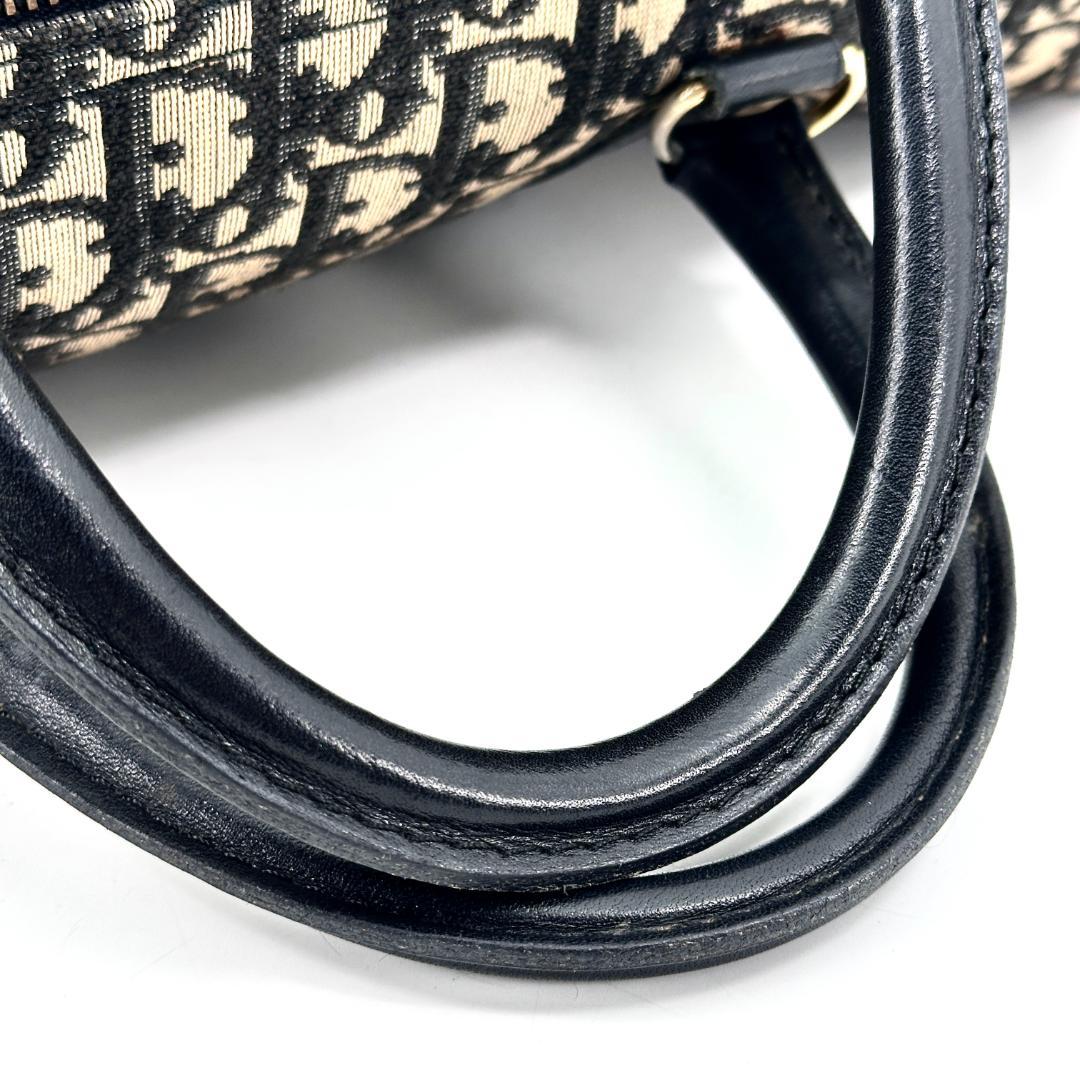 Christian Dior トロッター キャンバス ボストンバッグ ブラック