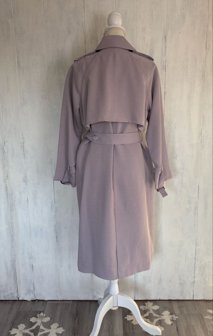 ADAM ET ROPEとろみ トレンチ コート　lavender