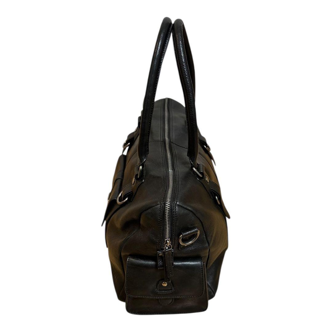 HARUF ハルフ　ショルダーボストン　ブラック黒　牛革　Cow Leather