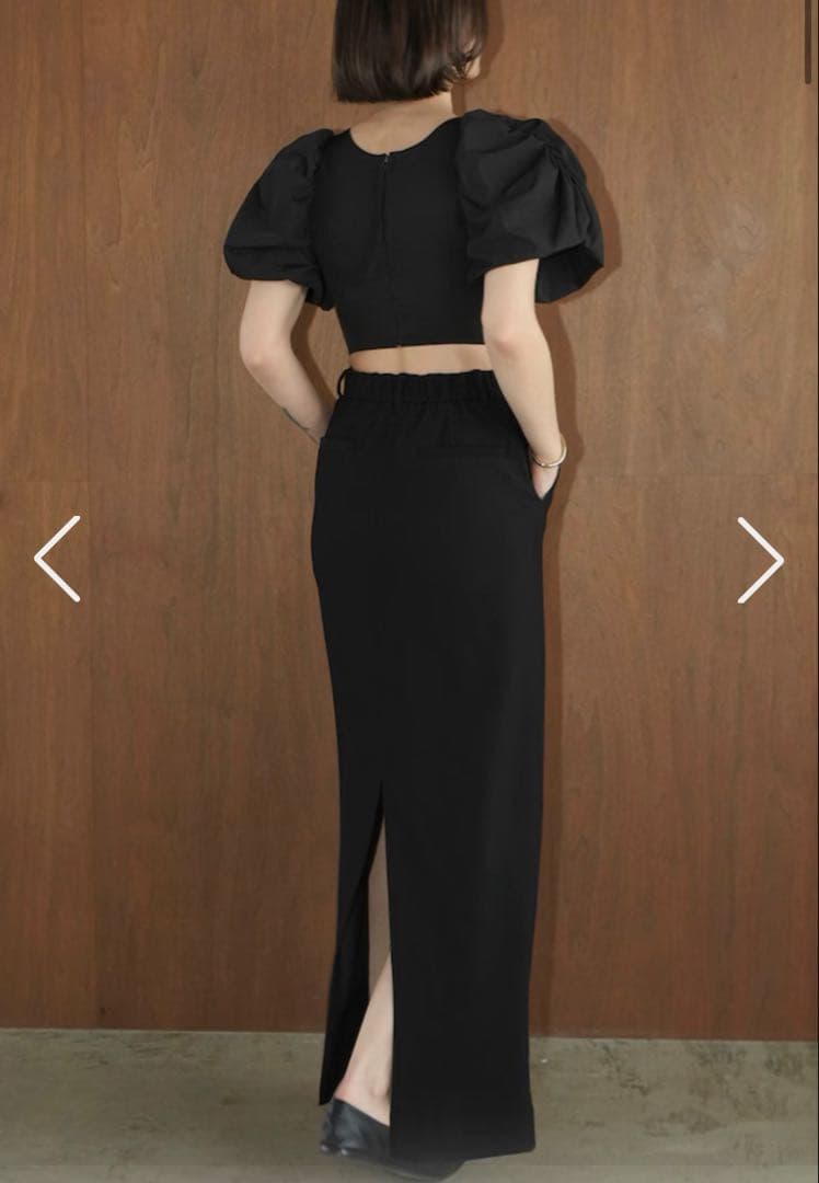 《タグ付》CLANE クラネ RIB STRIPE STRAIGHT SKIRT