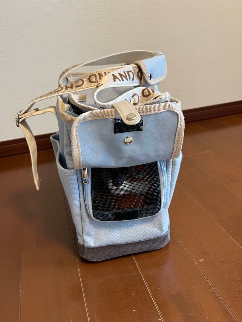 & chouette ペットキャリーバッグ （ライトブルー）