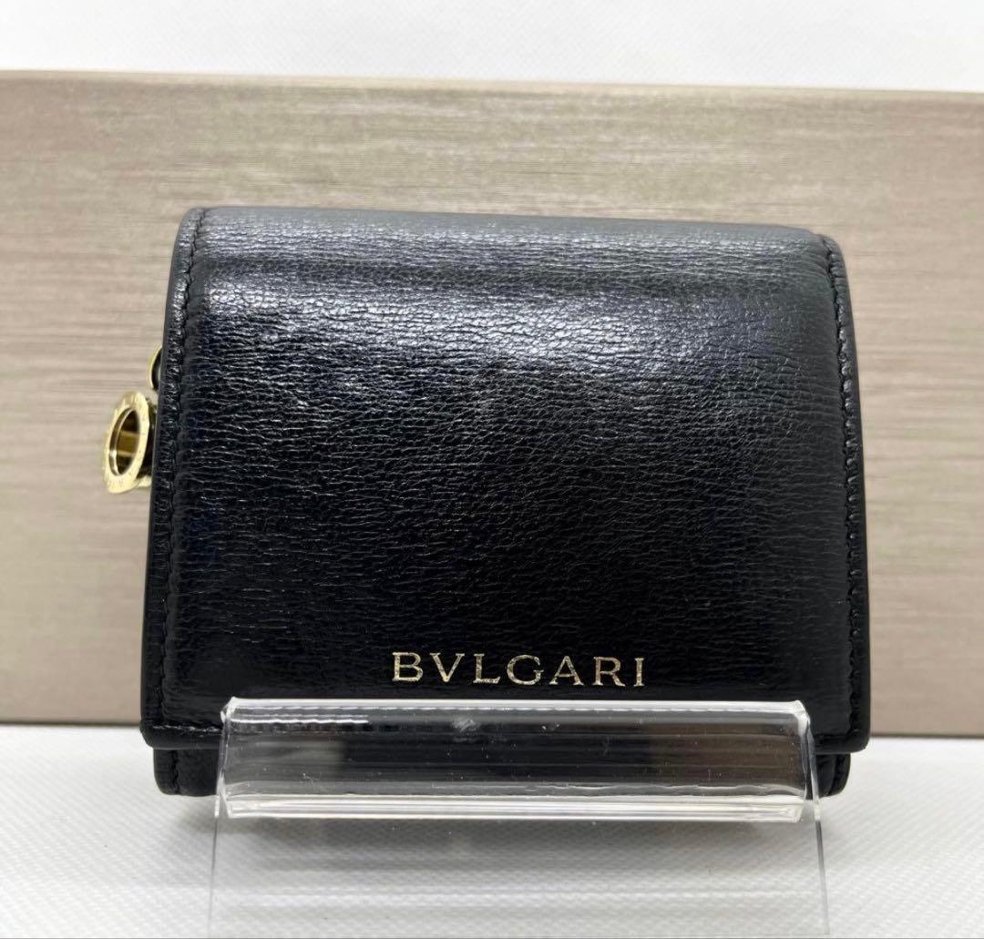 ひ*と様 極美品/近年モデル✨ブルガリ 三つ折り財布 ビーゼロワン ブラック レ