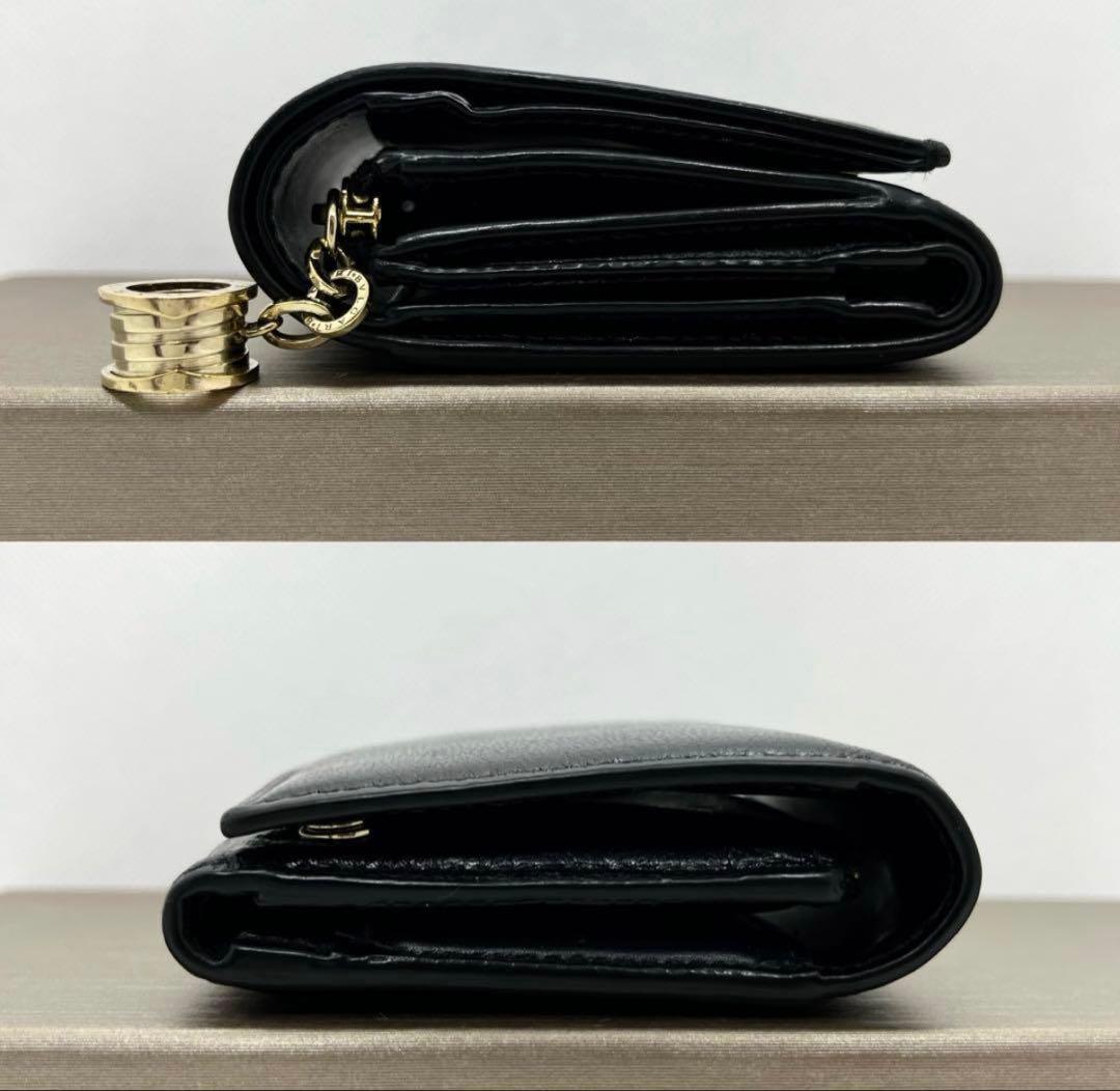 ひ*と様 極美品/近年モデル✨ブルガリ 三つ折り財布 ビーゼロワン ブラック レ