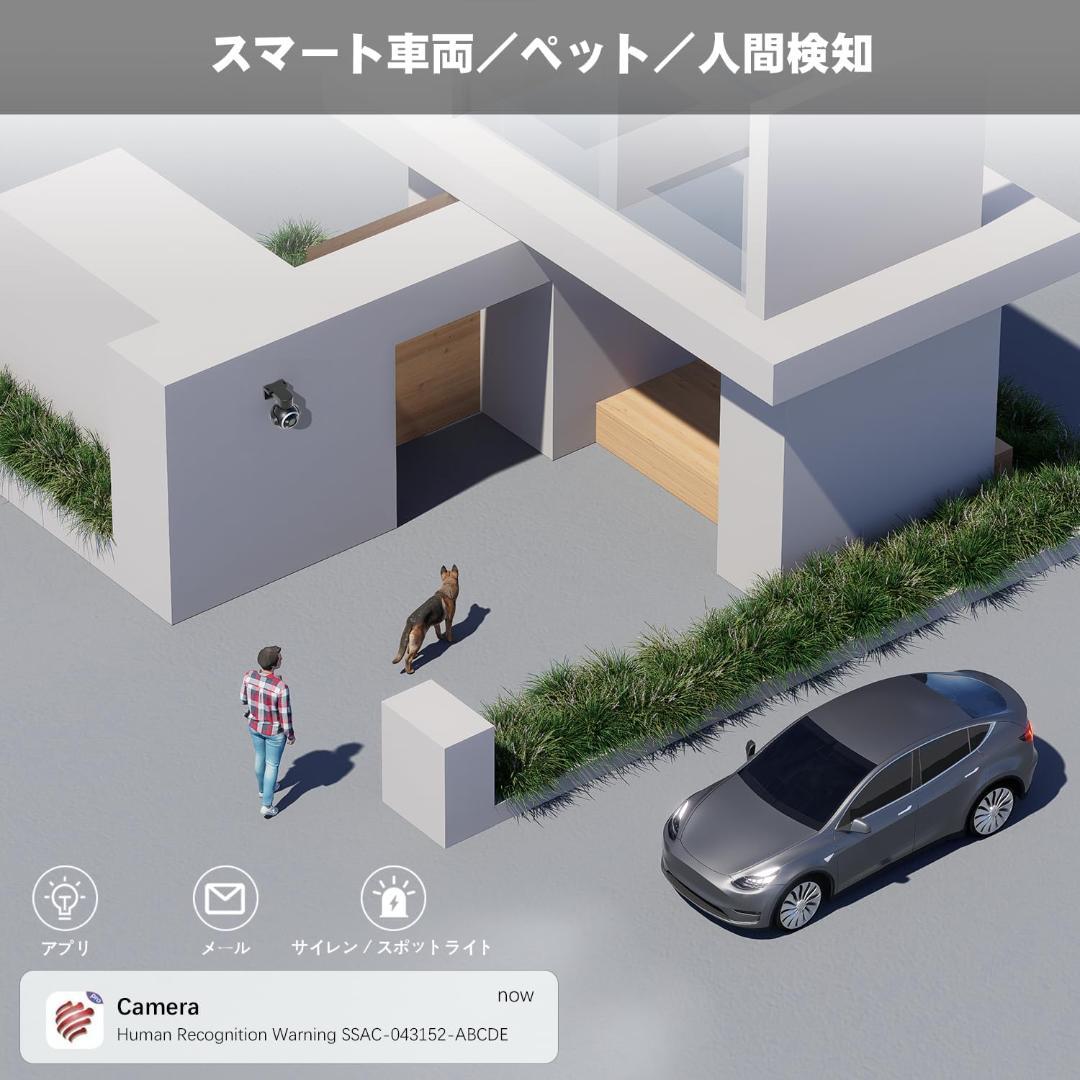 【訳アリ品】 Ctronics 防犯カメラ4台 800万画素 2TB HDD内蔵