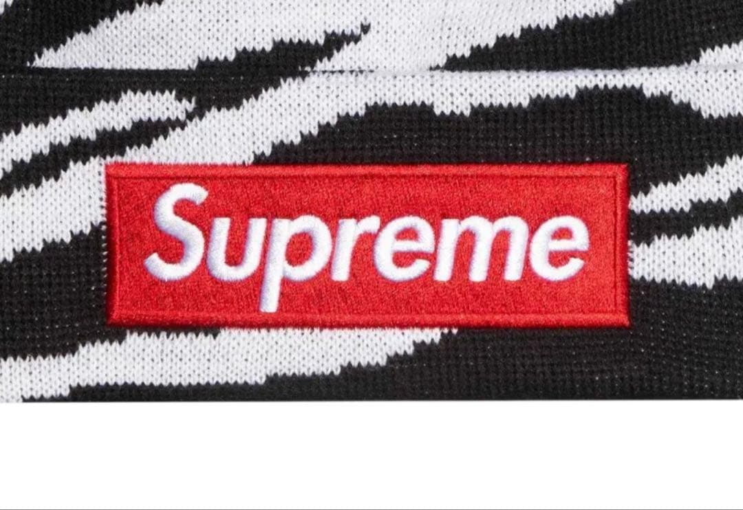 Supreme ゼブラ柄 ビーニー帽子