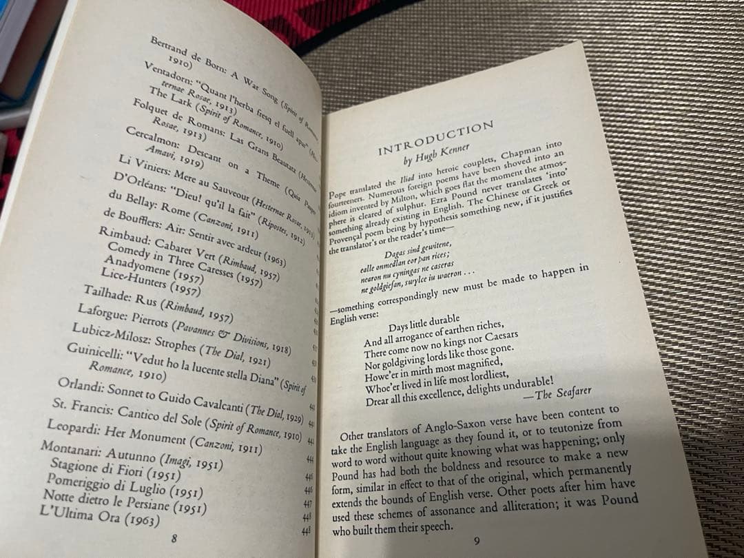 洋書 Ezra Pound: Translations