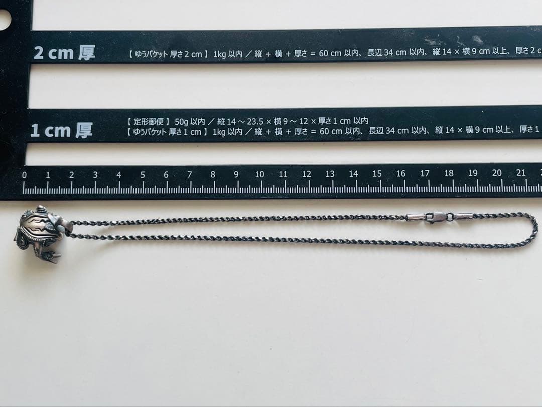 カエル ペンダント ネックレス SILVER925 約23g シルバー フロッグ