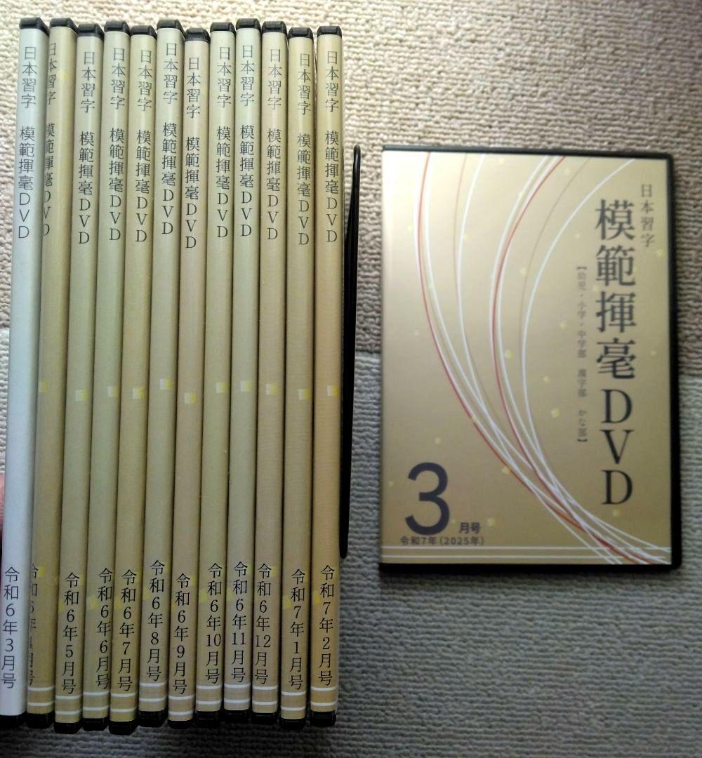【日本習字】模範揮毫DVD13巻セット◎令和6年3月～7年3月◎