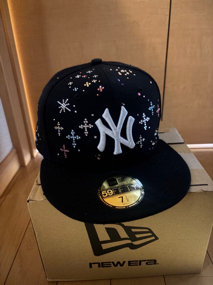 売約済バモス様New Era スワロフスキーキャップ73/8