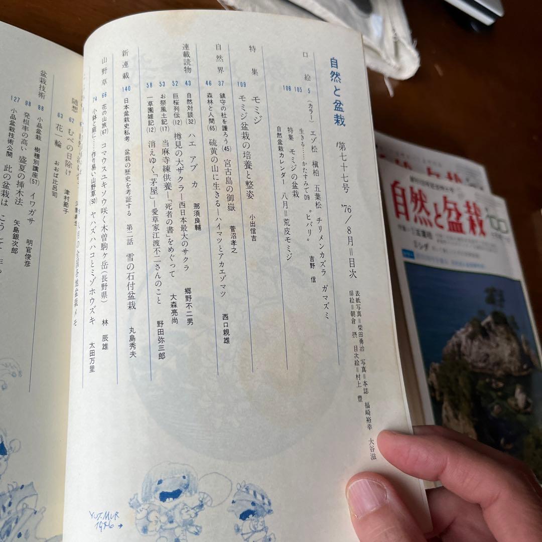 自然と盆栽70号〜104号（1976年〜1978年）35冊
