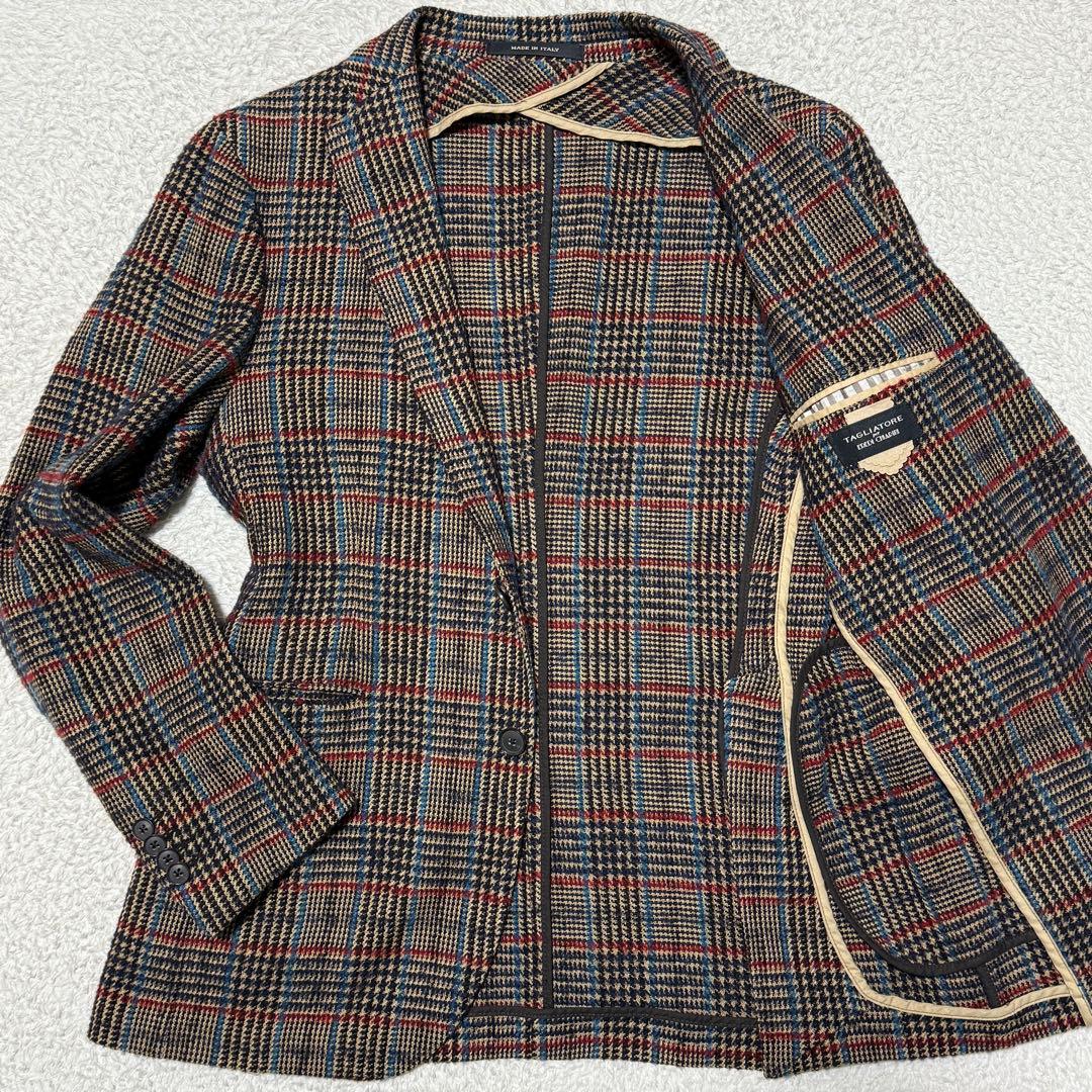 美品 TAGLIATORE タリアトーレ テーラードジャケット チェック M~L