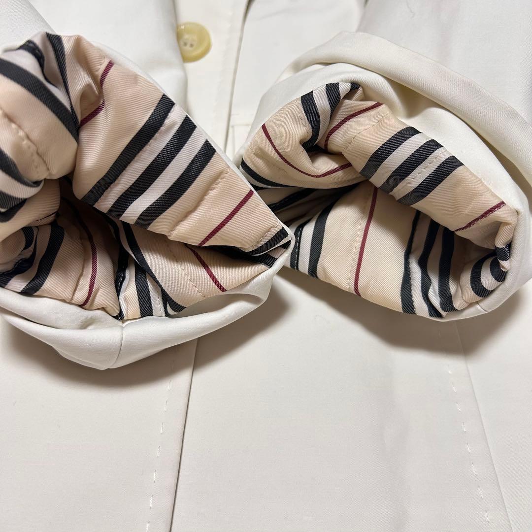 BURBERRY LONDON ショートコート アイボリー　裏地キルティング