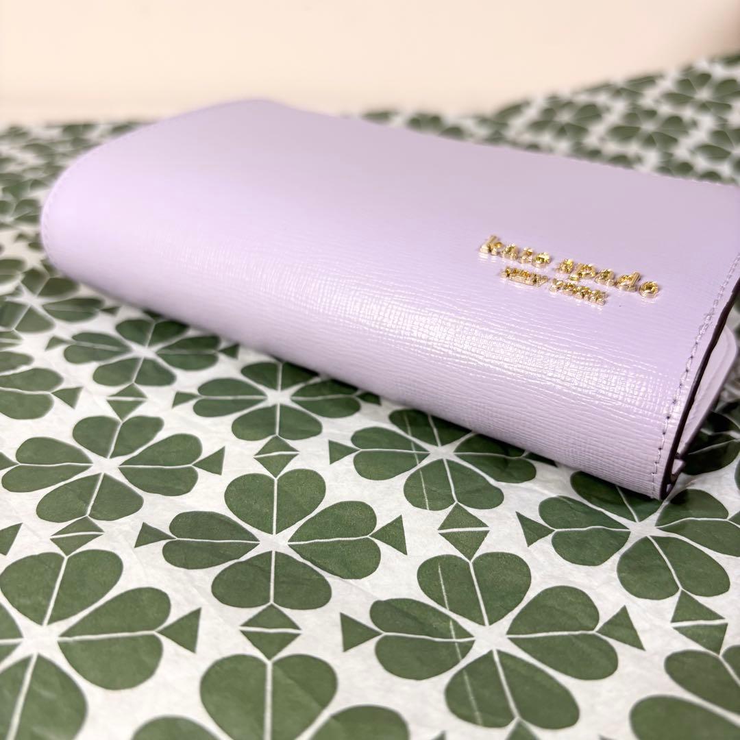 【Kate spade】ケイトスペード 未使用品 デヴィン 折り財布 パープル