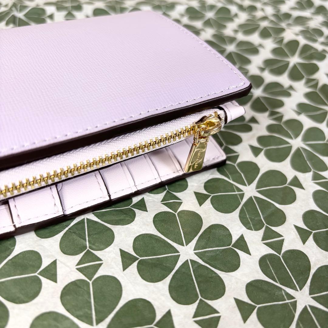 【Kate spade】ケイトスペード 未使用品 デヴィン 折り財布 パープル
