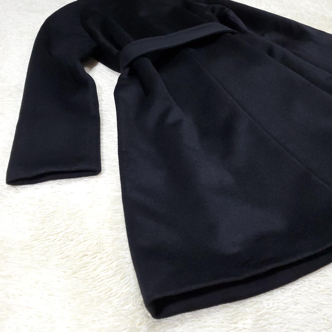 あるふさんカシミヤ100％ ９号 M フォーマル ロングコート リボン ベルト