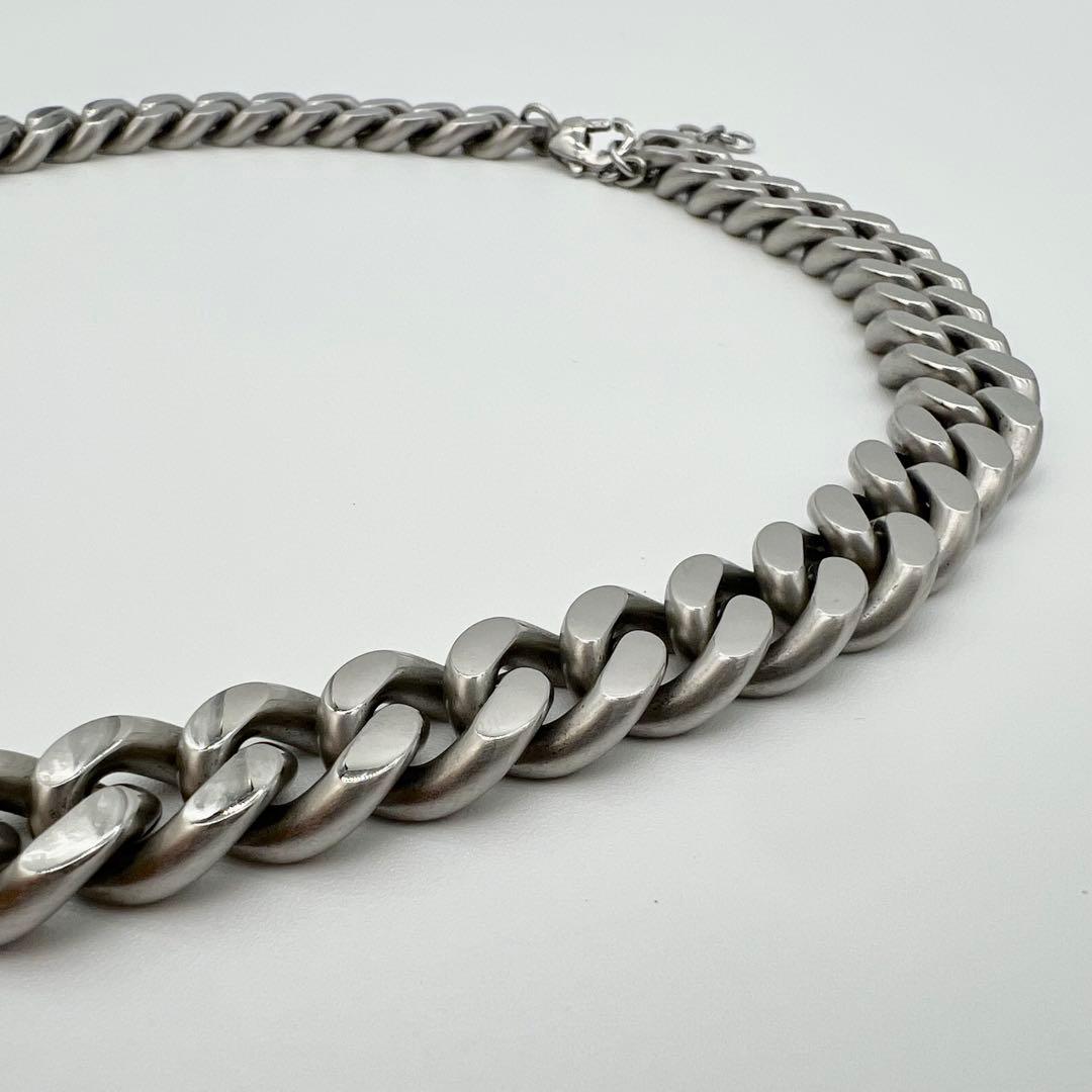 DIESEL チェーンネックレス ステンレス シルバーカラー 50cm 喜平