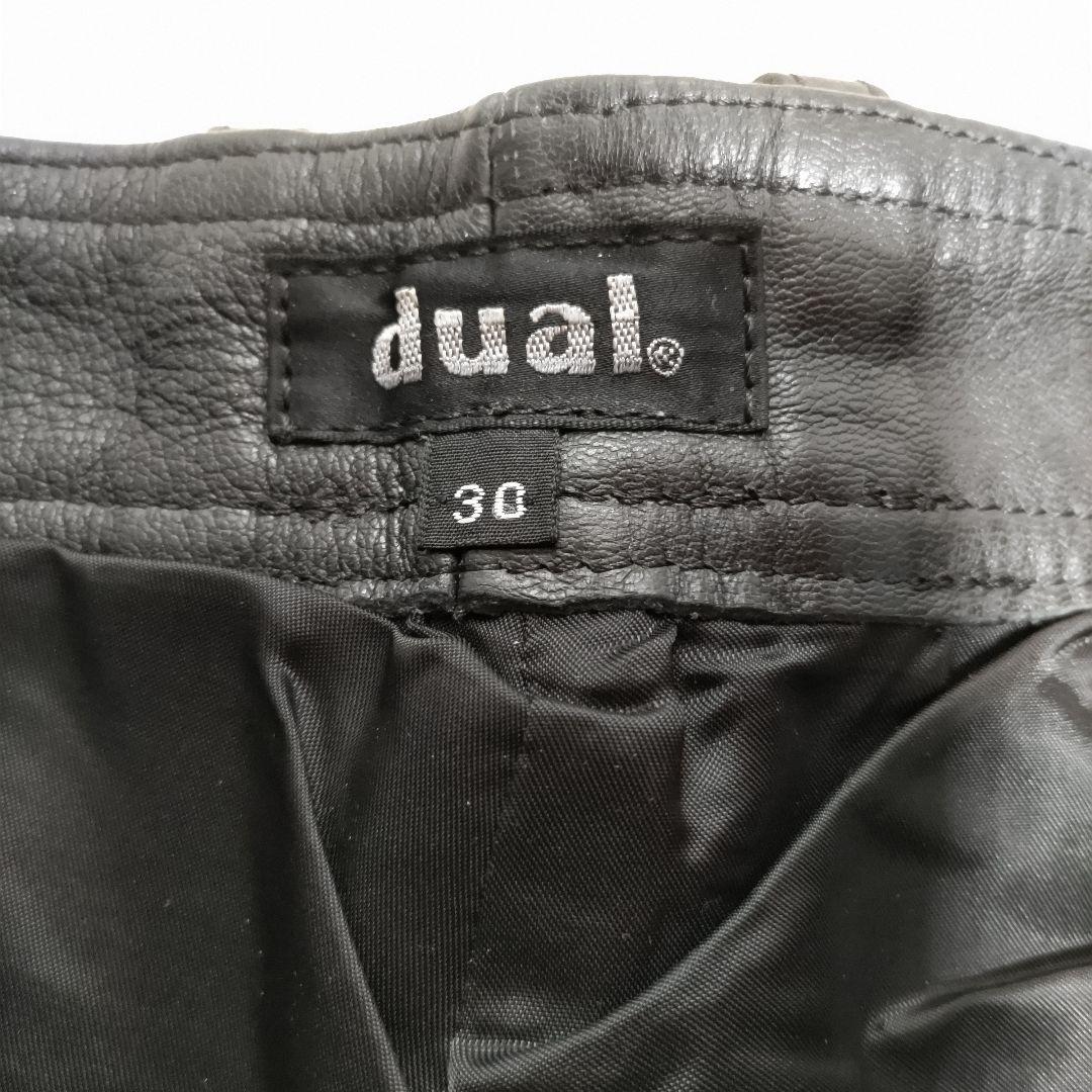 dual レザーパンツ本革 牛革 黒 30インチ