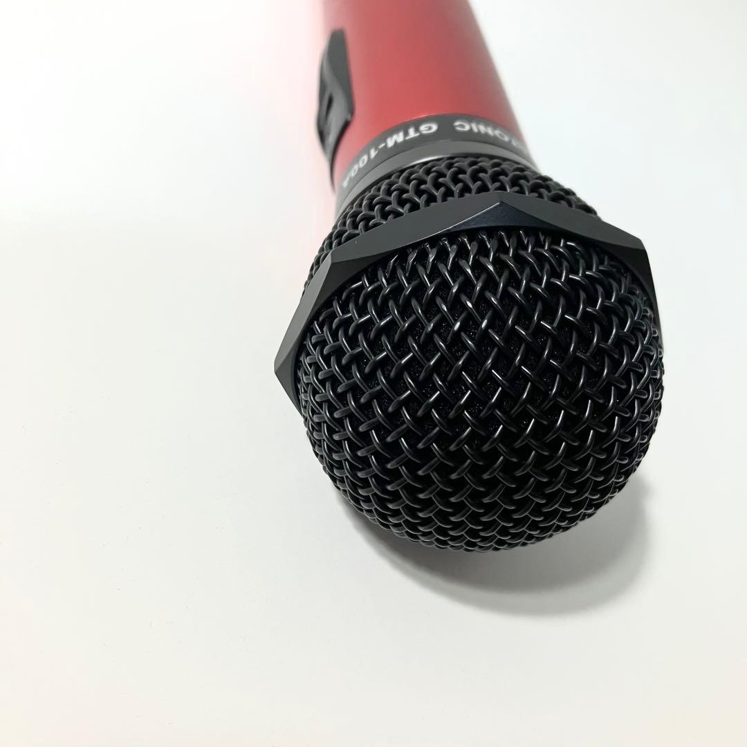 【美品】 カラオケマイマイク GTM-100 赤外線マイク レッド ワイヤレス
