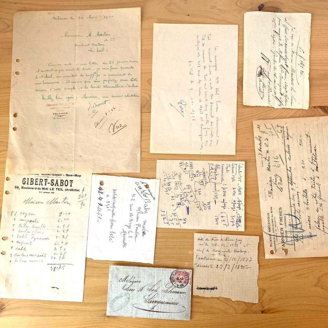 S*.様 80枚！フランス アンティーク紙もの 大量セット 手書き書類 古文書