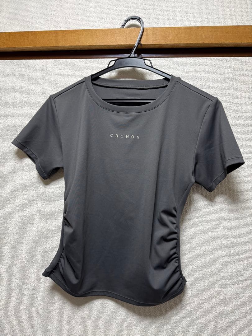 CRONOS ヨガウェアセット Tシャツとレギンス グレー