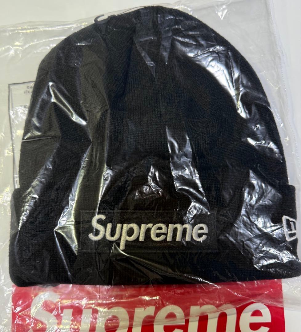 b*送様 Supreme New Era Box Logo Beanie \"Bl