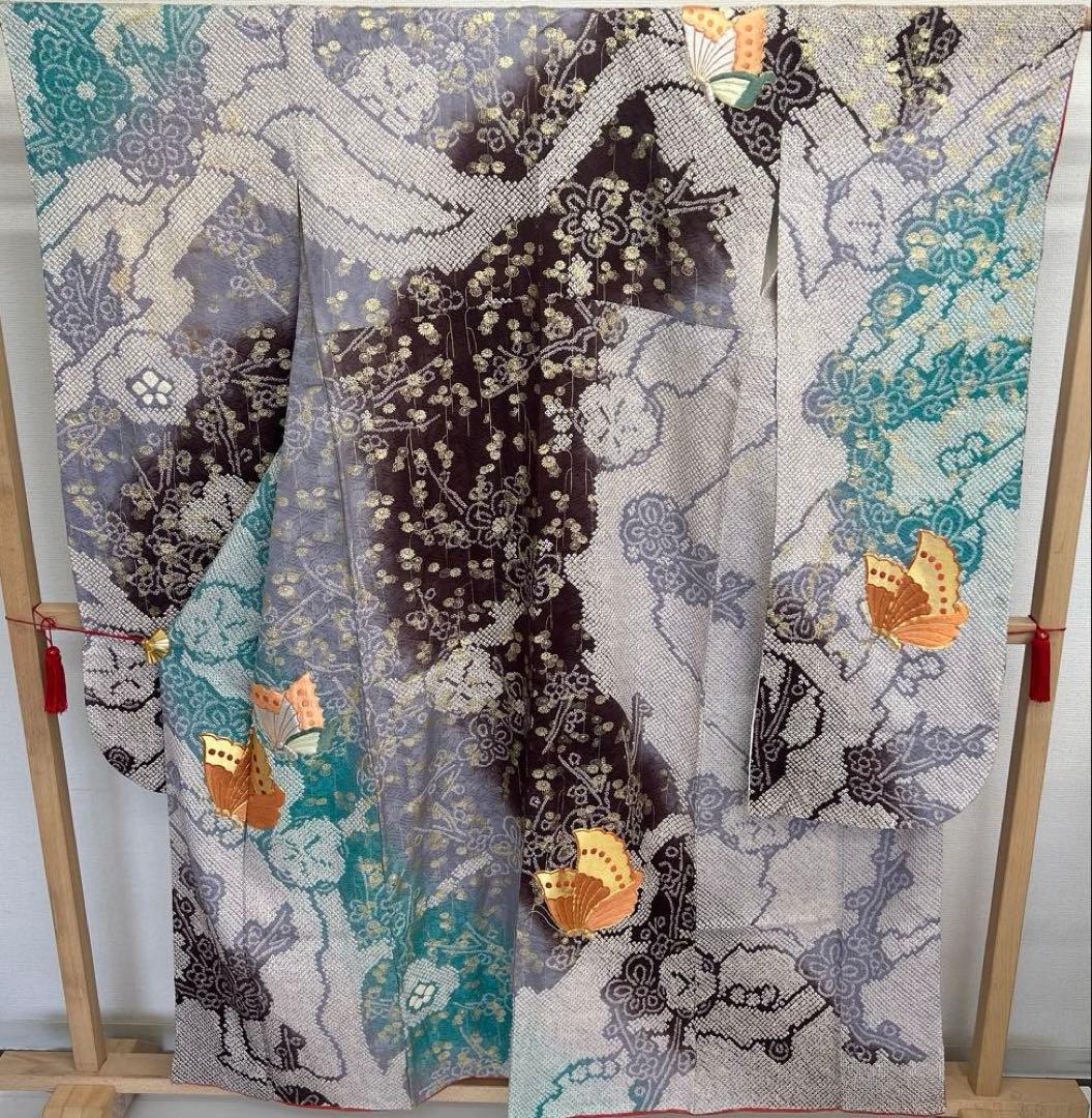 夢*乃様 振袖 正絹 まとめ売り 着物 リメイク み-50