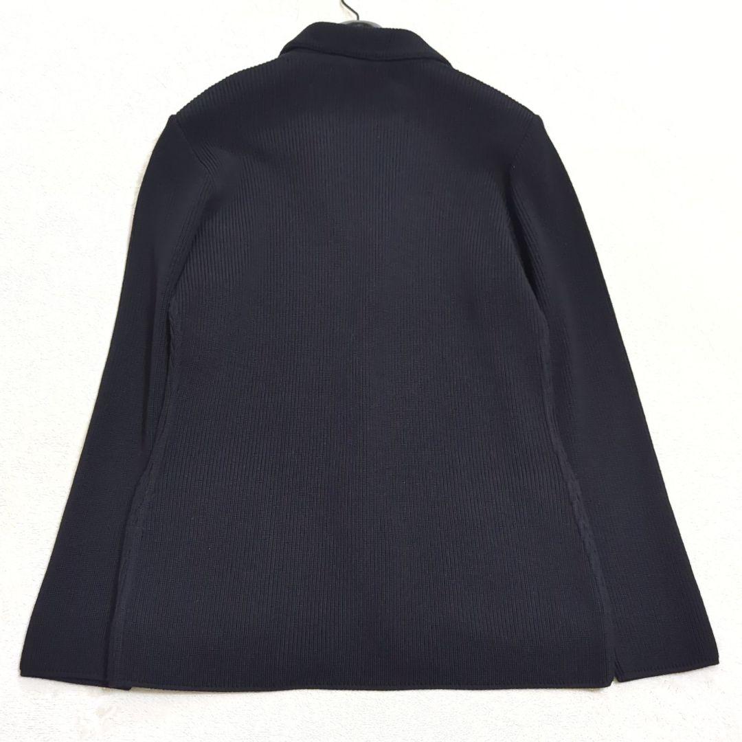 LARDINI 現行 ブートニエール ニット テーラードジャケット ブラック