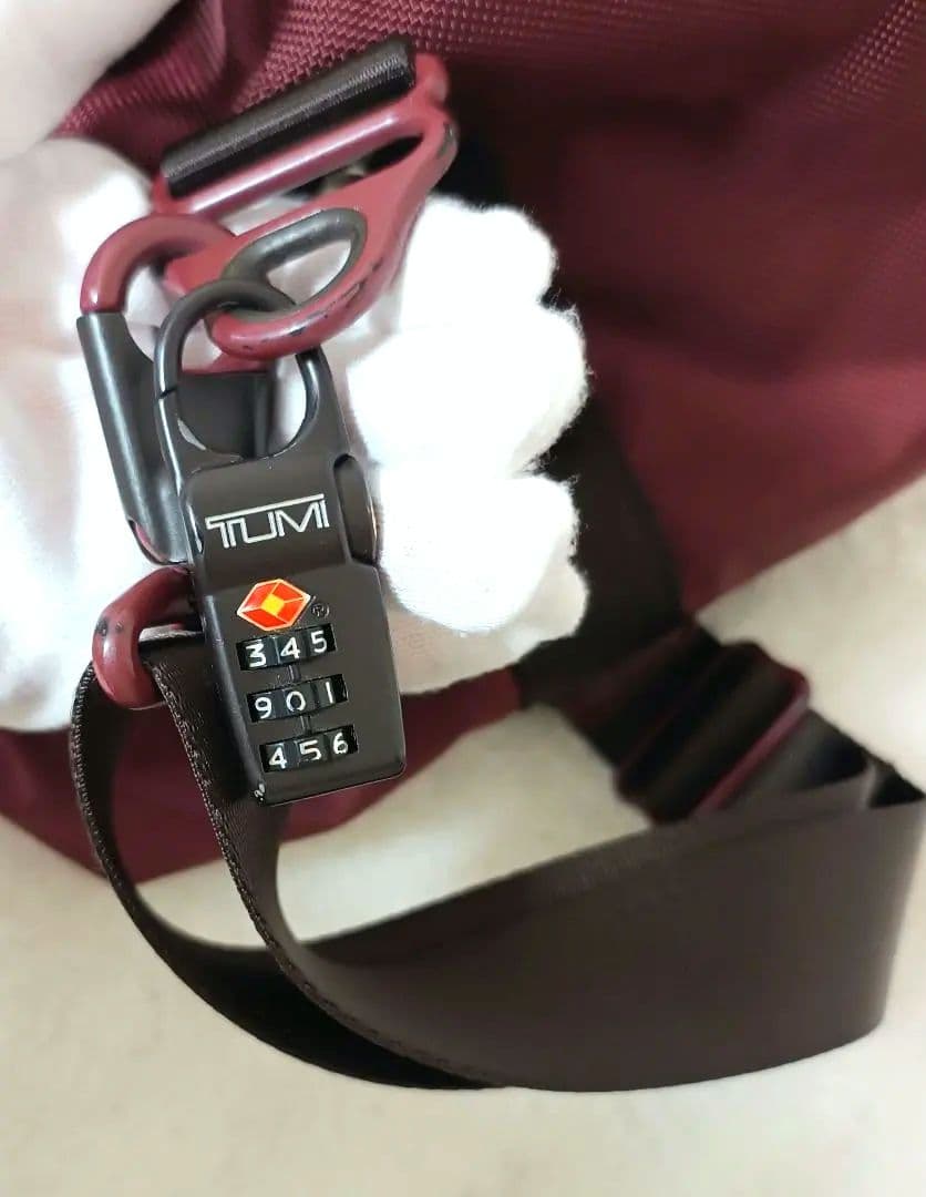 TUMI トゥミ ボストンバッグ バーガンディー TSAロック