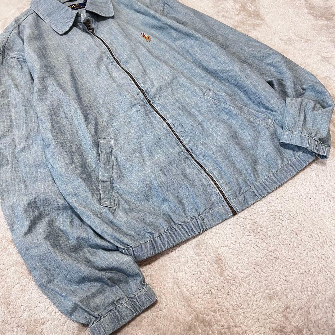 sarunoko　　シャンブレー　スイングトップ　ブルゾン　S