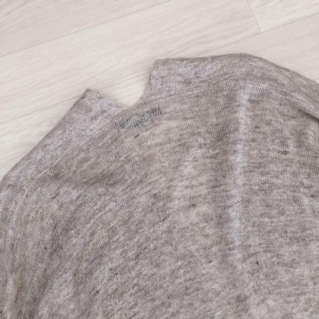 美品　Pas de calais パドカレ　リネンロングカーディガン　羽織り