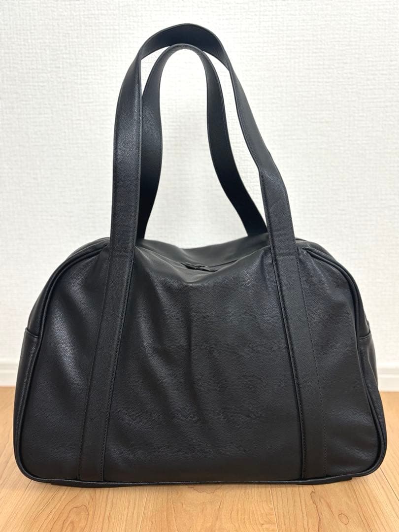 【超美品】ZARA 合成皮革ボストンバッグ 黒 大容量