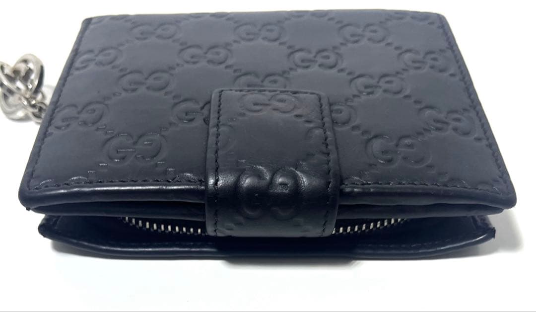 最終価格　GUCCI グッチ　シマ　ケース　財布　ウォレット　二つ折り　黒