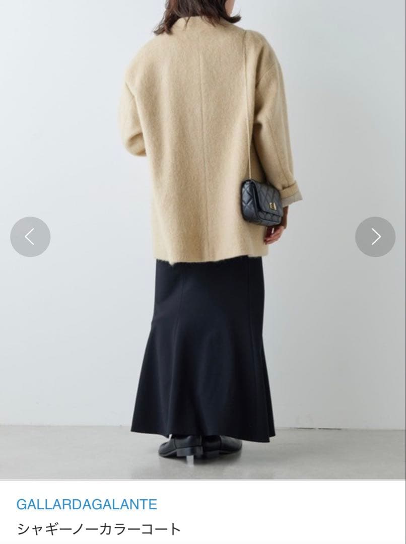 GALLARDAGALANTE シャギーノーカラーコート クリーニング済み