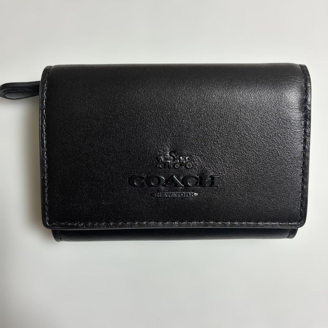 コーチ COACH マイクロウォレット 三つ折り財布 ブラック
