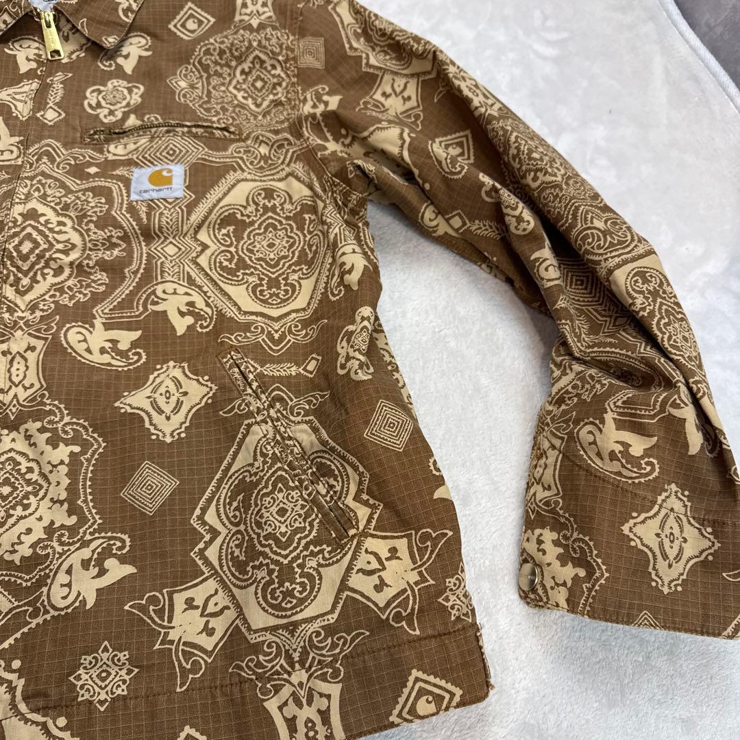 カーハート　総柄　薄手カバーオール　ゴールド金具　Lサイズ　美品