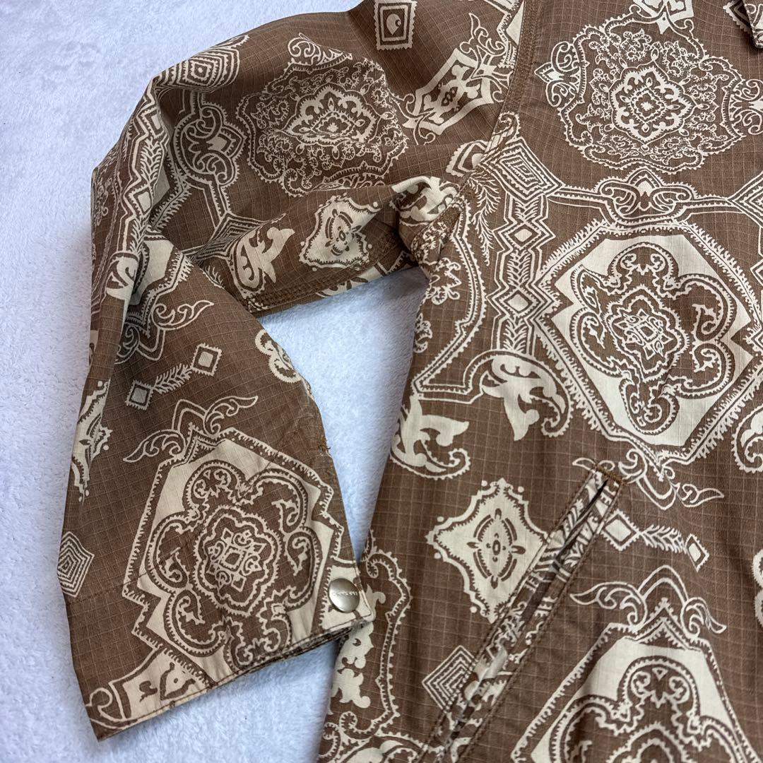 カーハート　総柄　薄手カバーオール　ゴールド金具　Lサイズ　美品
