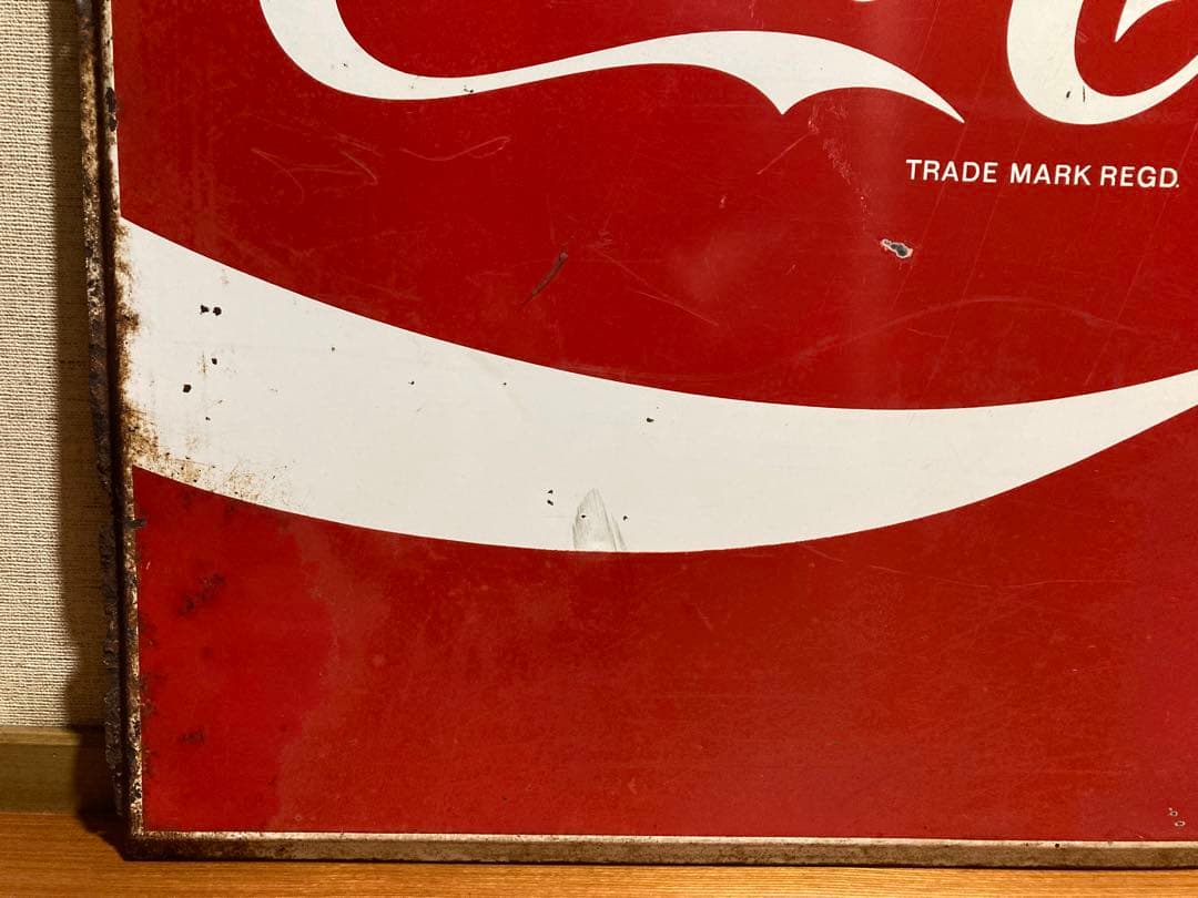 【当時物】Coca-Cola コカコーラ 昭和レトロ ホーロー看板 特大91cm