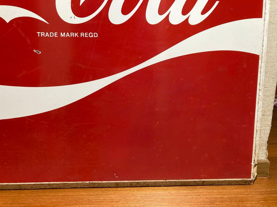 【当時物】Coca-Cola コカコーラ 昭和レトロ ホーロー看板 特大91cm