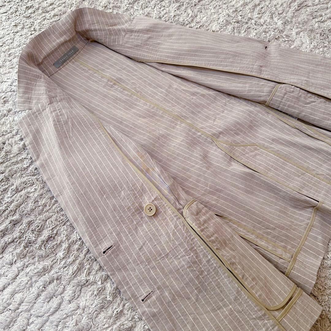 セオリーリュクス：美品【リネン＆レーヨン混×ストレッチ】ダブルブレストジャケット
