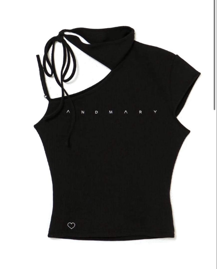トップス ANDMARY Claire choker tops BLACK