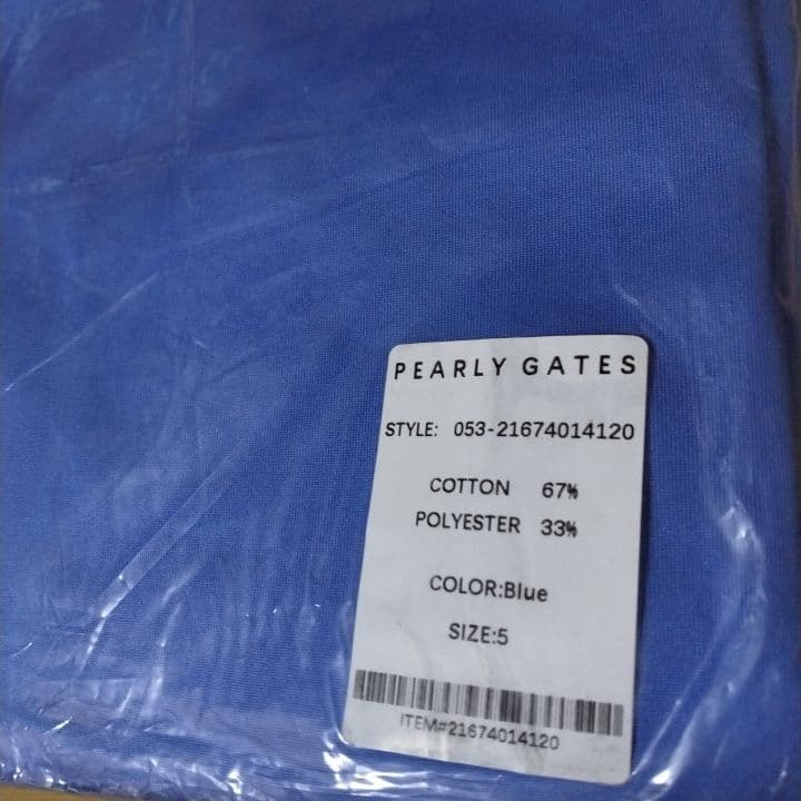 ⭐新品未使用⭐PEARLYGATES⭐半袖⭐モック⭐青⭐サイズ5⭐