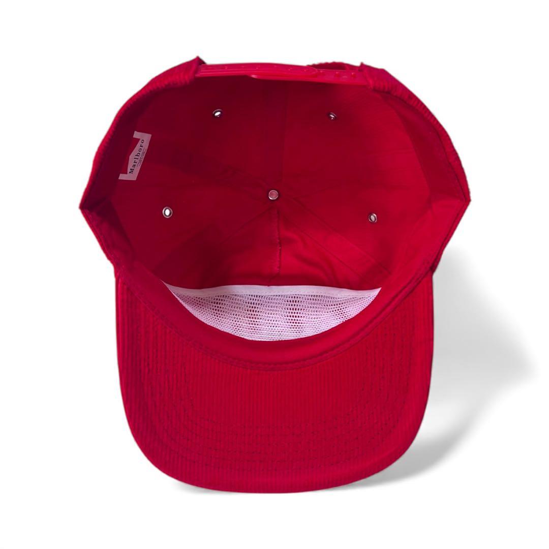Marlboro マルボロ コーデュロイキャップCAP 刺繍ロゴ アイレット