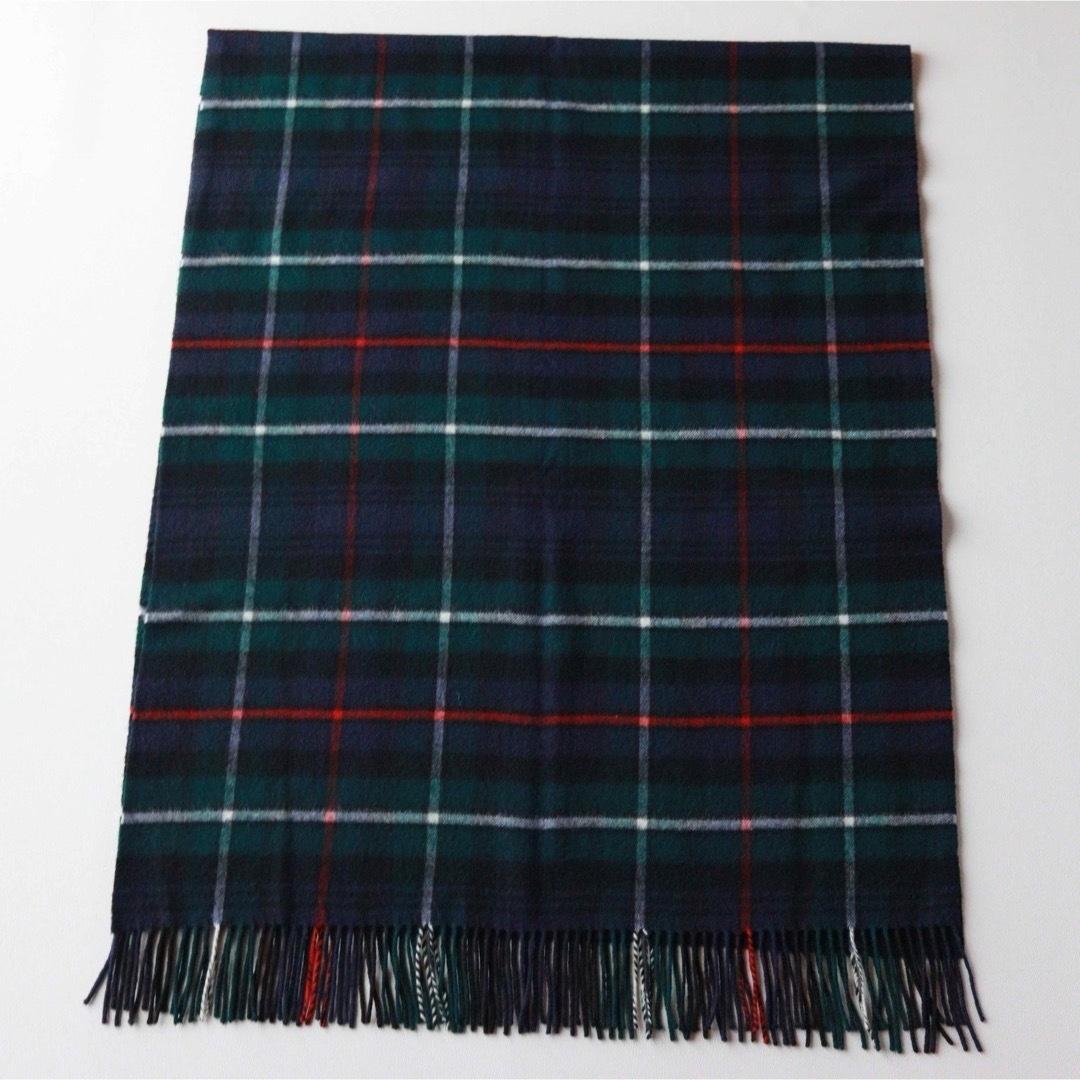 5458【極美品】ジョンストンズ 大判ストール カシミヤ100％　チェック柄
