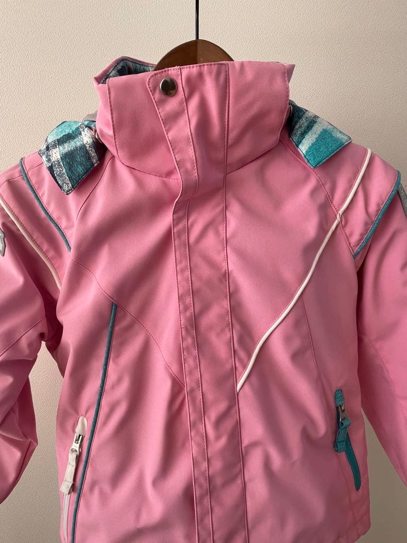 DESCENTE デサント　キッズスノースーツ　ピンク×ブルーチェック　130