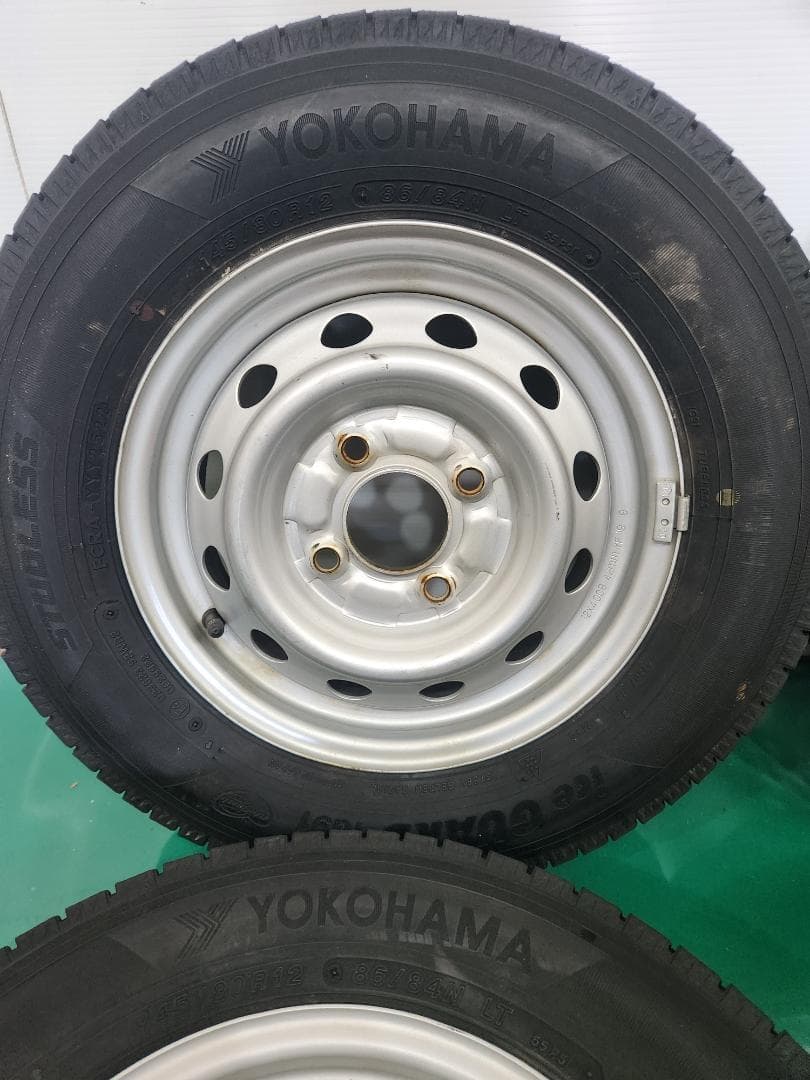 送料込☆2023 ヨコハマ タイヤホイールセット145/80R12☆4本