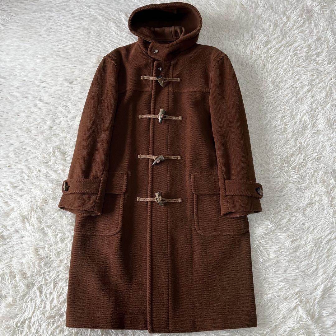 【美品】Kent ケント　ヘリンボーン　ウールロングダッフルコート